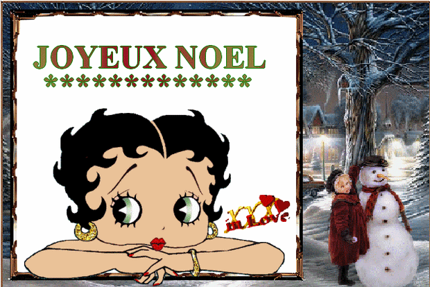 JOYEUX NOEL - MERRY CHRISTMAS avec betty boop